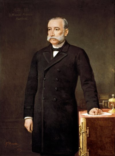 Portrait de Manuel ALONSO MARTINEZ (1827-1891), avocat et homme politique espagnol membre du Parti de l