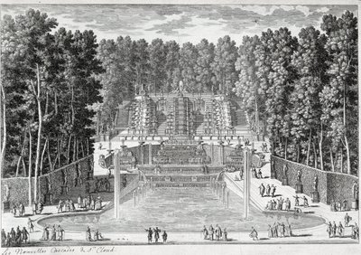 Les nouvelles cascades dans les jardins de Saint-Cloud (par Ours) - par Perelle, fin XVIIe siècle - Gabriel Perelle