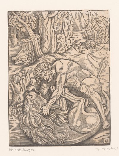Hercule combattant le lion de Némée (Travaux d