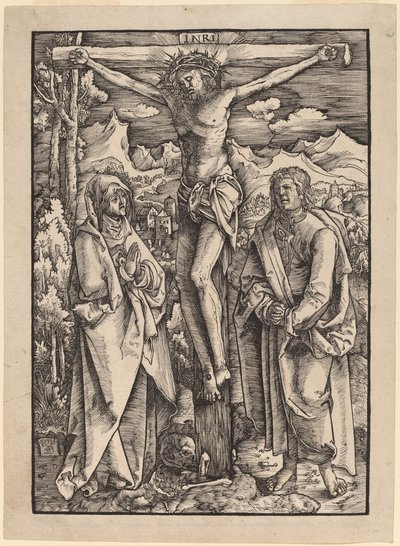 Christ en croix entre la Vierge et Saint Jean - Gabriel Zehender