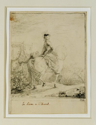 Marie-Antoinette à cheval ... - Gabriel de Saint-Aubin