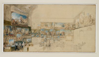 Vue du Salon de 1765 ... - Gabriel de Saint-Aubin