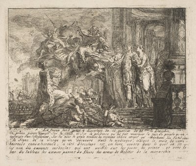 Allégorie sur la convalescence du Dauphin - Gabriel de Saint Aubin