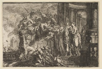 Allégorie sur la convalescence du Dauphin, 1752 - Gabriel de Saint Aubin