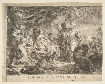 Laban cherchant ses dieux - Gabriel de Saint Aubin