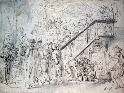 Le Grand Café, 1759 - Gabriel de Saint Aubin