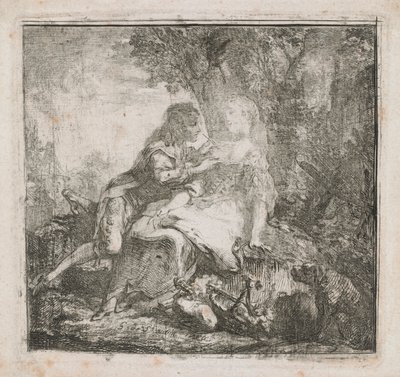 Les deux amants - Gabriel de Saint Aubin