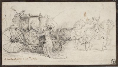 Paris accueille Christian VII - Gabriel de Saint Aubin