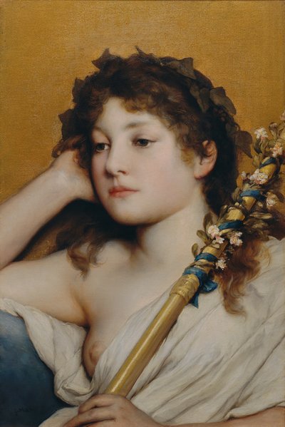 Tête de femme pensive - Gabriel von Max