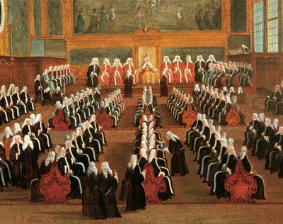 Conseil des Pregadi au Palais Ducal (détail) - Gabriele Bella