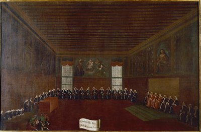 Vue de la salle de la Quarantaine Criminelle, Cour Suprême ou Conseil des Quarante - Gabriele Bella