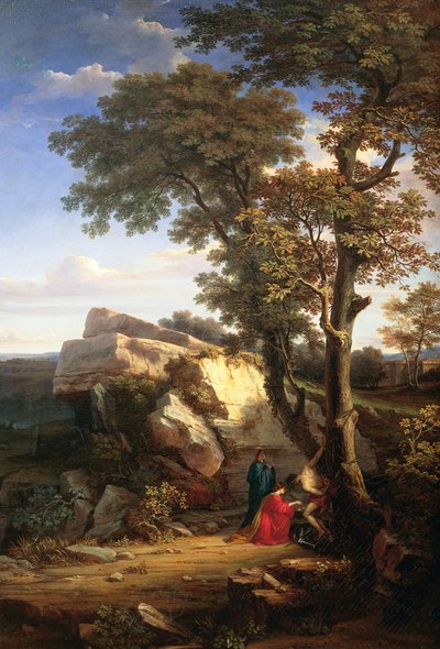 Paysage avec Saint Sébastien soigné par les saintes femmes - Gabriele Smargiassi