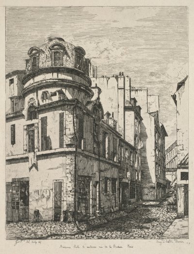 Eaux-Fortes sur le Vieux Paris : Ancienne école de médecine rue de la Bûcherie - Gabrielle Marie Niel