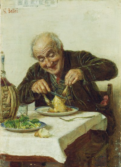 Un repas satisfaisant - Gaetano Bellei