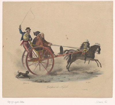 Trois hommes dans un carrosse. Galessino di Napoli - Gaetano Dura
