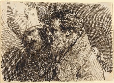 Têtes de deux évêques - Gaetano Gandolfi