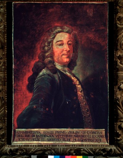 Portrait de Giambattista Somis, compositeur et violoniste italien. 18ème siècle - Gaetano Ottani