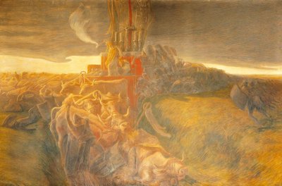 La bataille de Legnano : La défense du Carroccio - Gaetano Previati