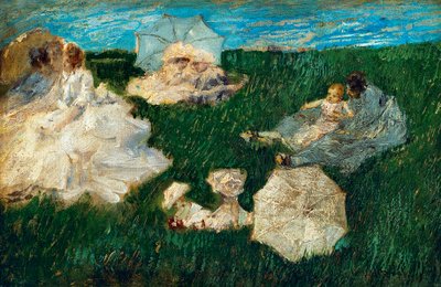 Femme avec enfants dans le jardin - Gaetano Previati