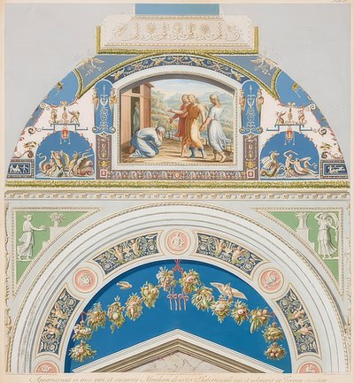 Lunette et champ de voûte avec Abraham et les trois anges - Gaetano Savorelli