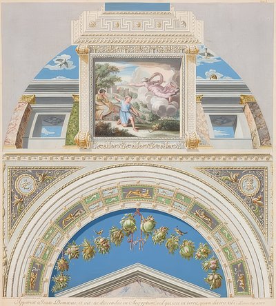 Lunette et voûte avec Dieu apparaissant à Isaac - Gaetano Savorelli