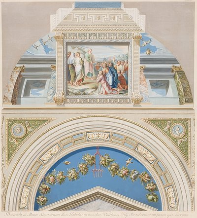 Lunette et voûte avec Moïse montrant les tables de la loi - Gaetano Savorelli