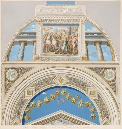 Lunette et champ voûté avec le Triomphe de David. 1774 - Gaetano Savorelli