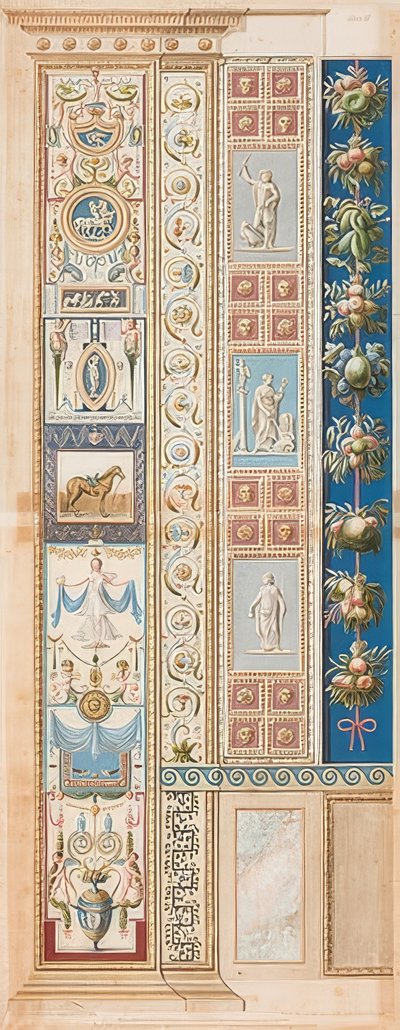 Pilastre Loggia II (Verzierung, in deren mittlerem Felde ein gesatteltes Pferd) - Gaetano Savorelli