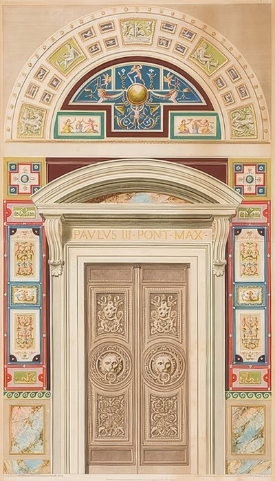 Porte, encadrement et lunette de la loggia I - Gaetano Savorelli
