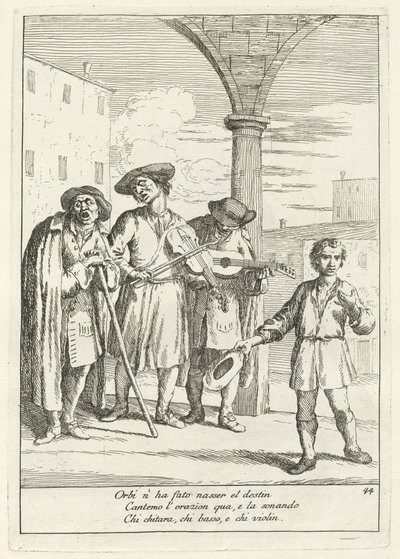 Fà ballar i Cani (Artiste de rue) - Gaetano Zompini