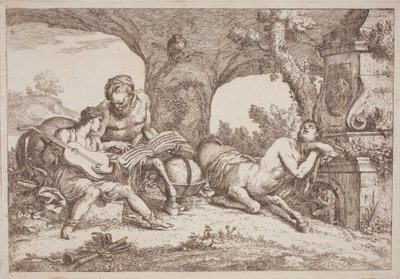 Chiron Enseigne la Musique à Achille - Gaetano Zompini, after Giovanni Benedetto Castiglione