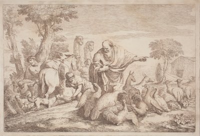 Noé conduisant les animaux à l