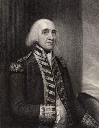 Amiral Richard Howe, gravé par W.T. Fry, de 