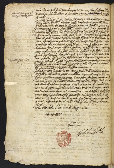 Lettre - Galileo Galilei
