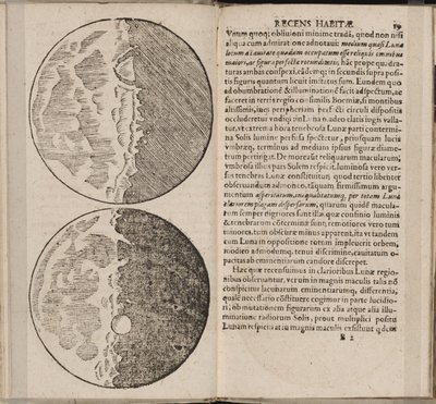 Feuille du livre Sidereus Nuncius Messager sidéral de Galilée, 1610 - Galileo Galilei