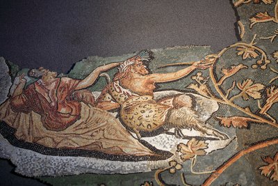 Mosaïque représentant le châtiment de Lycurgue - Gallo-Roman