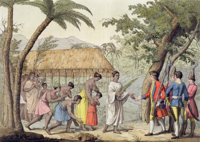 Le capitaine Samuel Wallis (1728-1830) reçu par la reine Oberea sur l