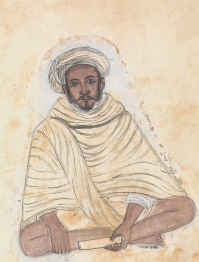 Un homme tenant un parchemin - Gangaram Chintaman Tambat
