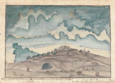 Vue de Parbati, une colline près de Poona occupée par des temples fréquentés par le Peshwa - Gangaram Chintaman Tambat