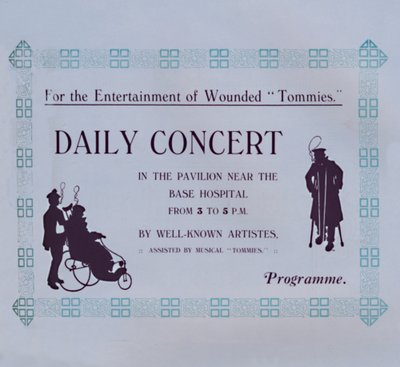 Annonce pour un concert, 1917 - Garratt and Atkinson