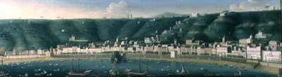 Vue de Naples depuis la mer avec le Castel dell