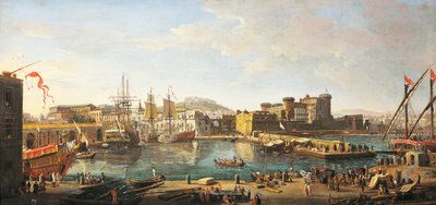 Docklands à Naples - Gaspar van Wittel