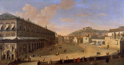 Place du Palais à Naples, par Gaspar van Wittel - Gaspar van Wittel