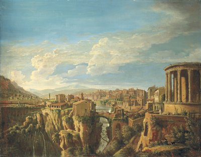 Vue de Tivoli avec le Temple de Vesta - Gaspar van Wittel