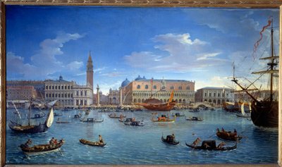 Vue de Venise, le quai, la place et le Palais des Doges, depuis l