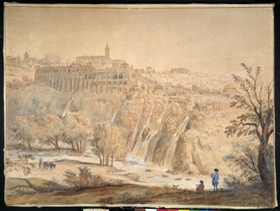Vue du monastère basilien de Grottaferrata, Rome - Gaspar van Wittel