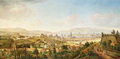 Vue panoramique de Messine, Sicile - Gaspar van Wittel