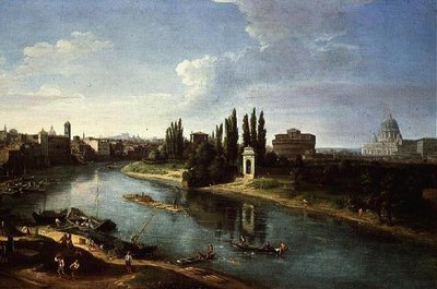 Vue du Tibre à Rome, depuis le nord - Gaspar van Wittel