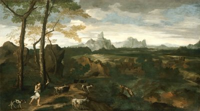 Paysage avec un berger et des chèvres - Gaspard Dughet