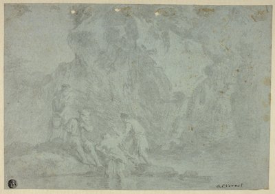 Paysage rocheux avec figures - Gaspard Dughet